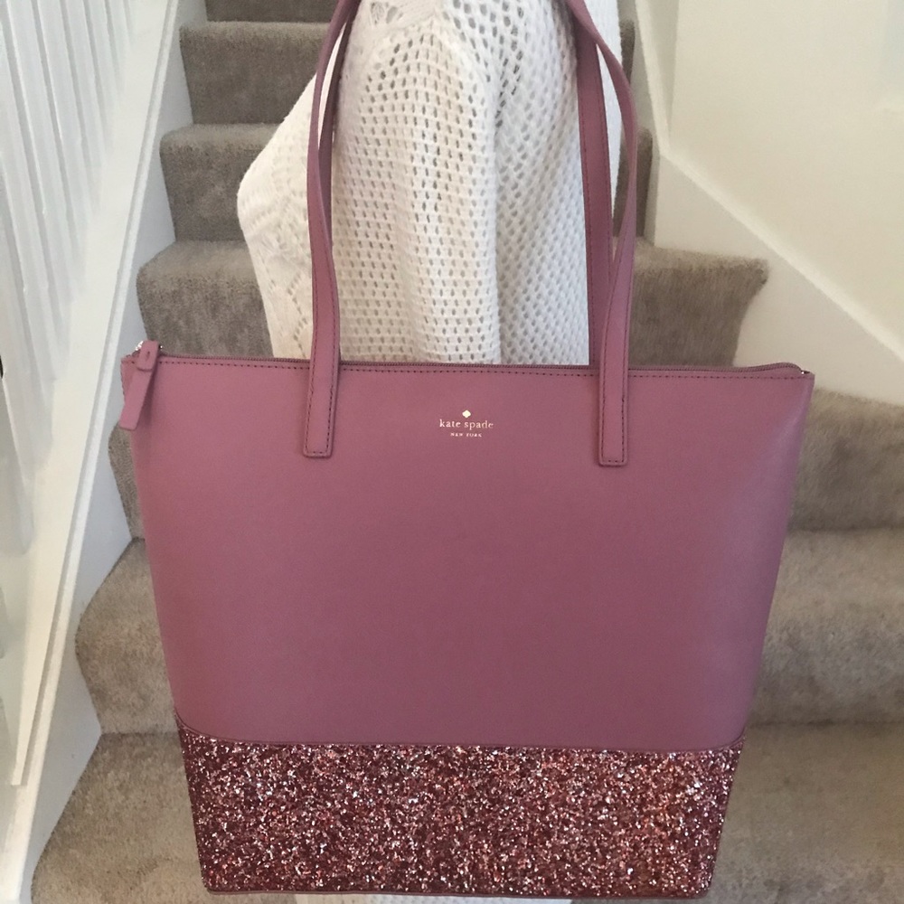 Kate Spade Penny Greta Court Glitter Dusty Peony - Picture 2 of 7